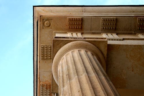 Column and Ceiling of Vintage Building