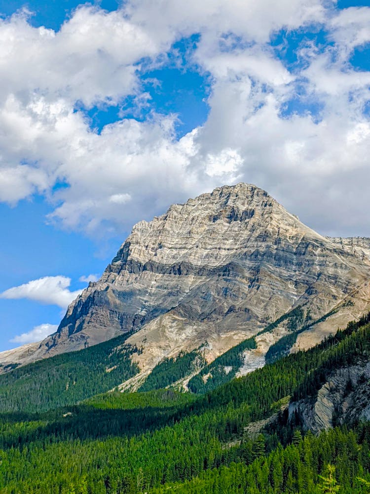 Mount Stephen In The Canadian Rocky Mountains, Yoho National Park, British Columbia, Canada