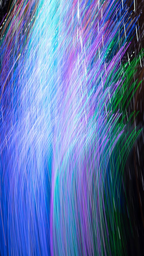 Blurred Bright Blue Lines 