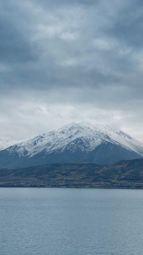 Snowcapped Mountain across the Water 