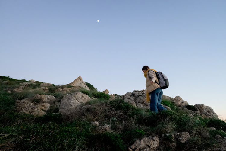 A Woman Going Hiking 