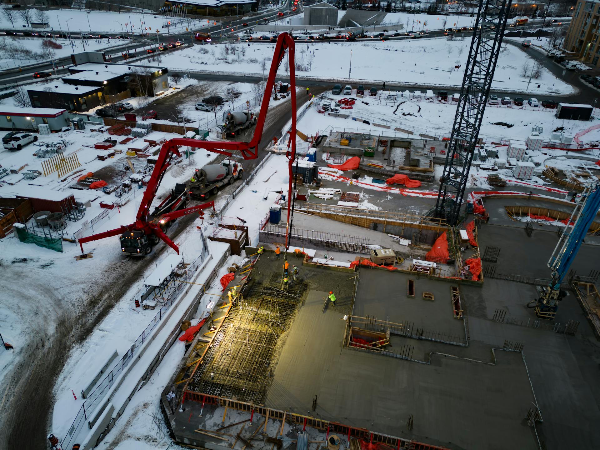 Heavy Machineries Used in a Construction Site