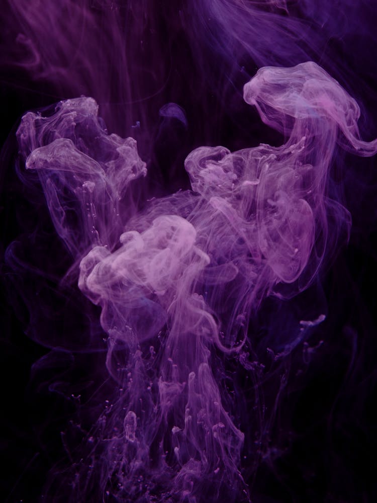 Purple Paint Infused In Water