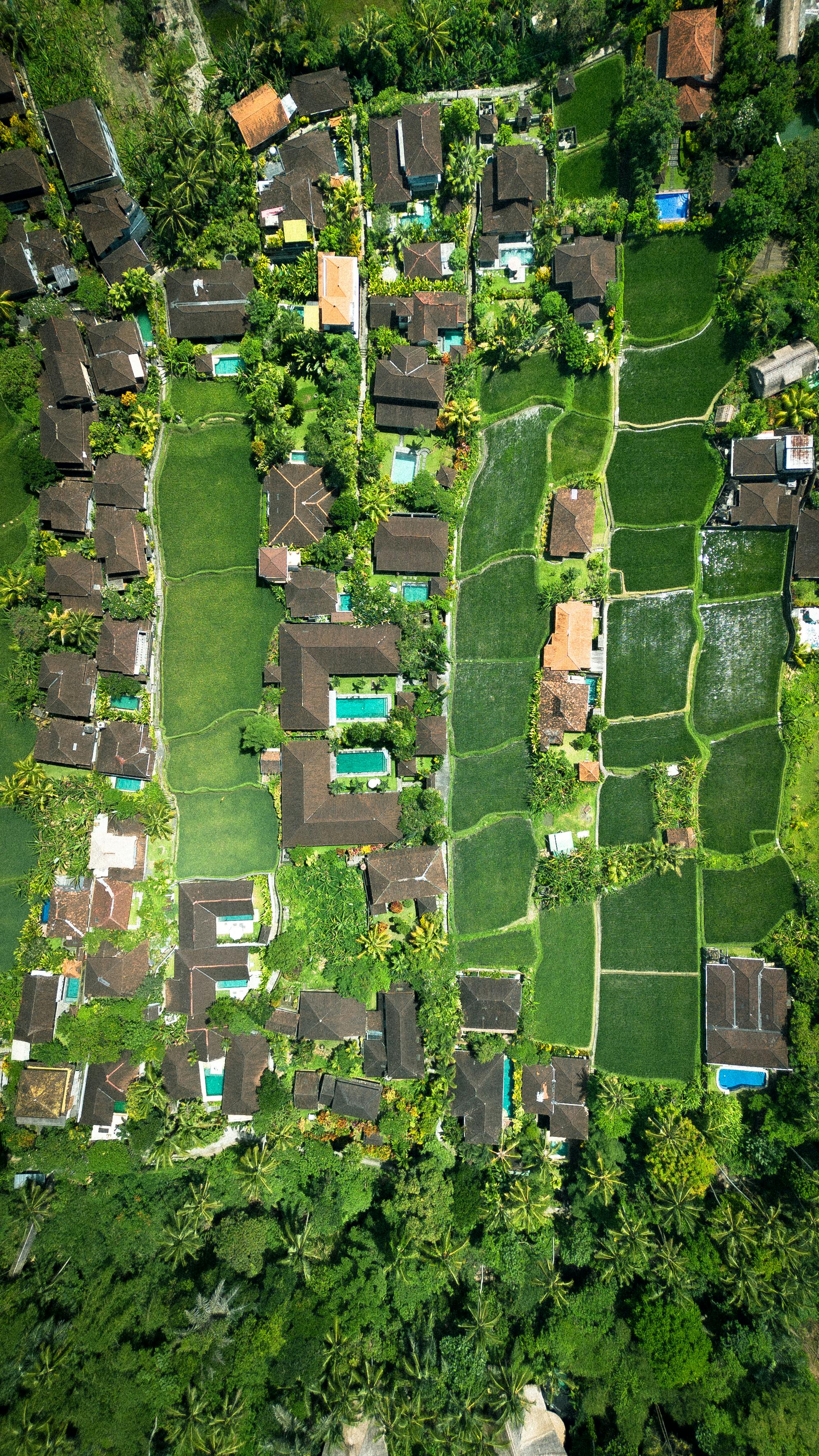 Birds Eye View of Village · Free Stock Photo