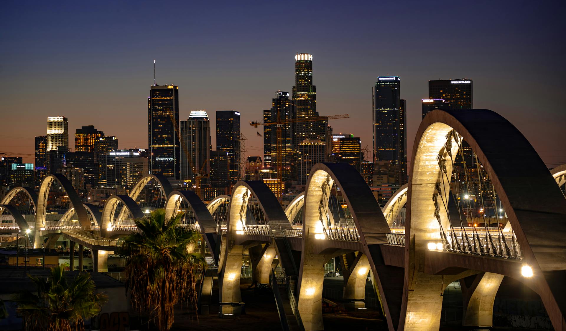 Sixth Street Bridge in Los Angeles, California