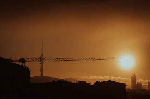 Základová fotografie zdarma na téma budovy, jeřáb, město