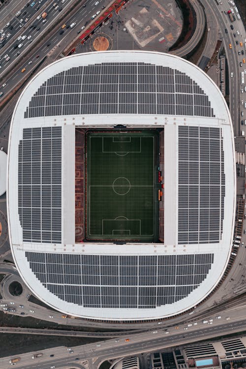 Aerial View of a Stadium