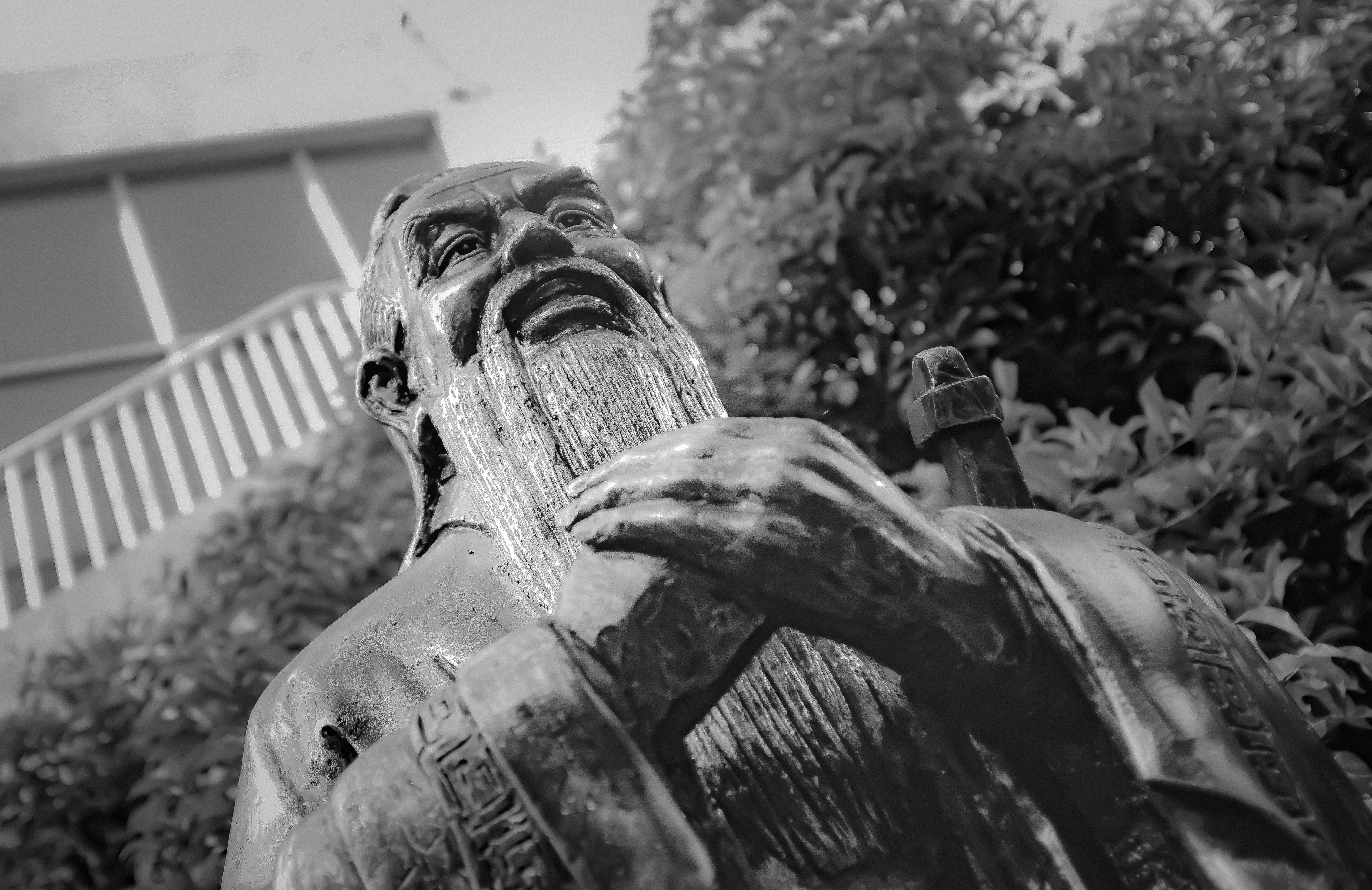 confucius, monochromatic, monochrome