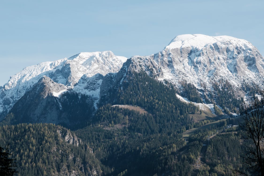 Snowy Mountains in Birds Eye View