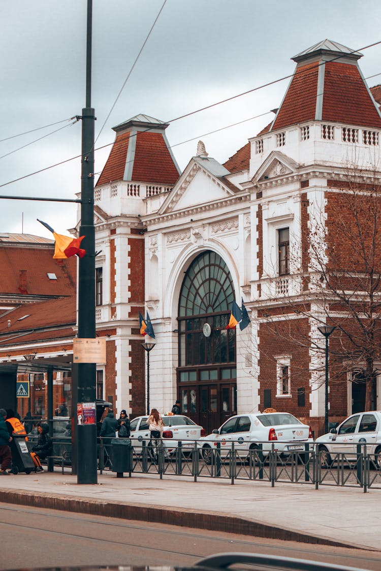 Entrance To The Cluj Napoca Train Station In Romania