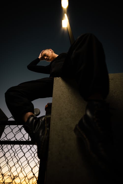 Low Angle Shot of Woman Posing