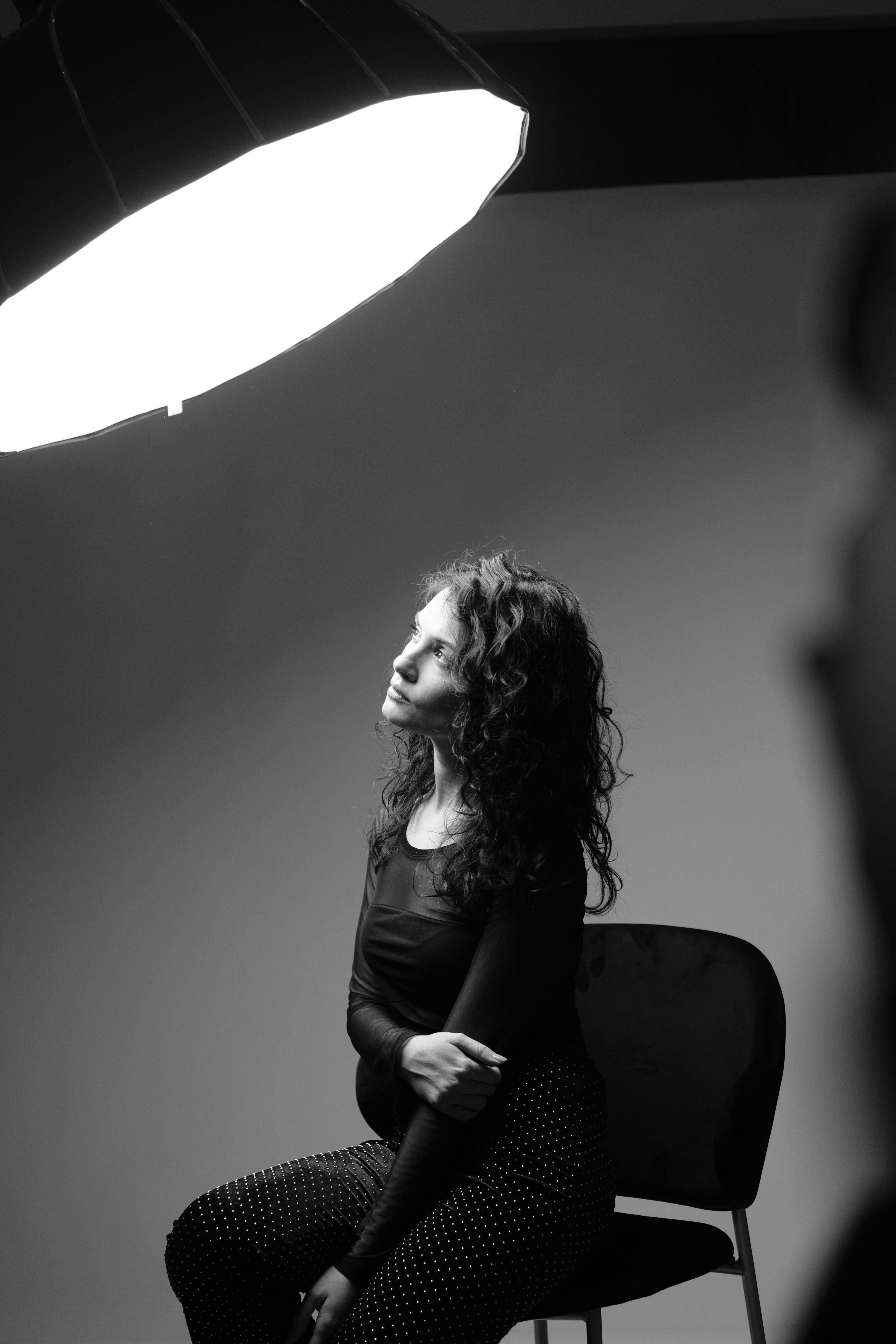 A Young Woman Looking at a