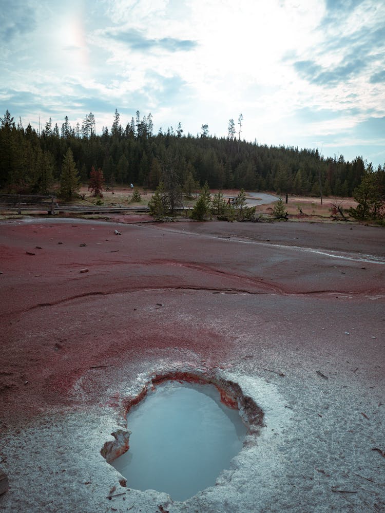 Water In Hole In Eroded Ground