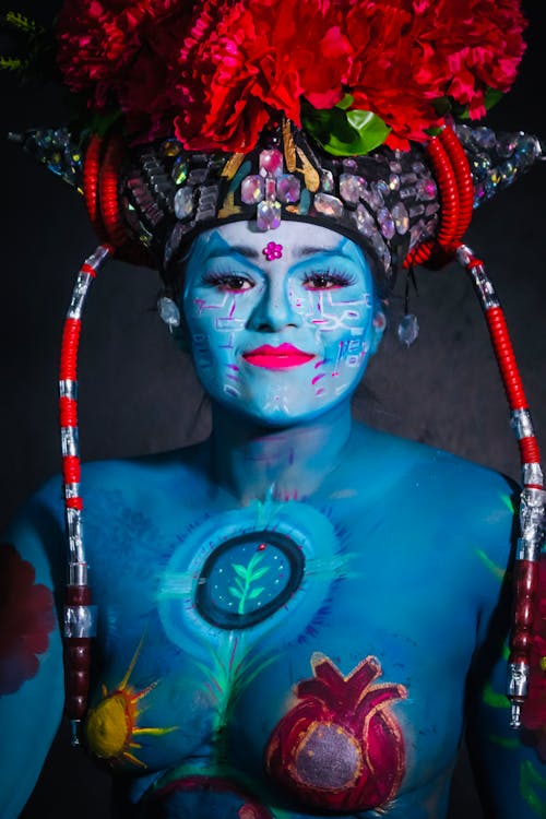 Photo of a Body Painted Woman