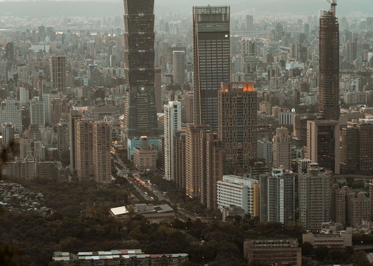 Shot Of City, Taipei, Taiwan