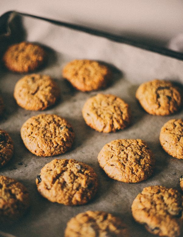Stack of soft baked cookies — photo by Sarah Films on Pexels