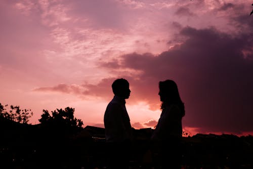 Silhouette of a Couple Together