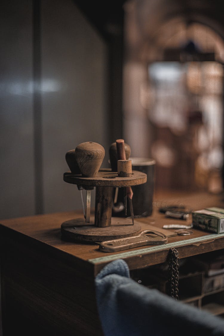 Wooden Tools On Table