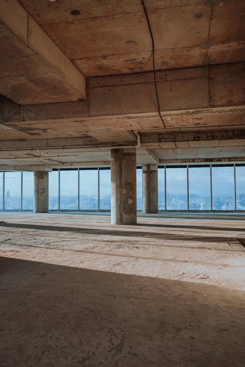 Free Empty Space on a High Floor in a Skyscraper  Stock Photo