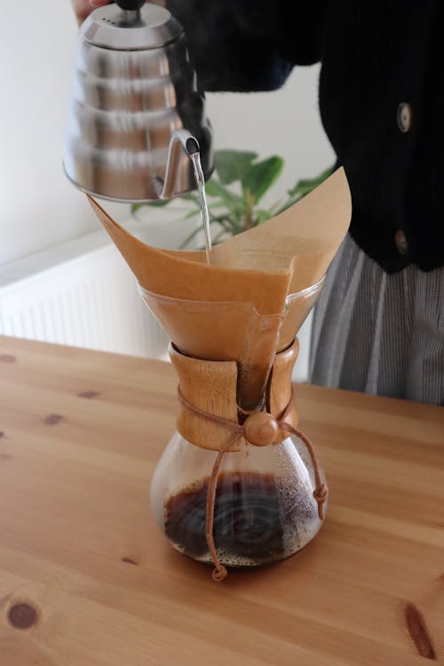 Free Person Making Coffee  Stock Photo