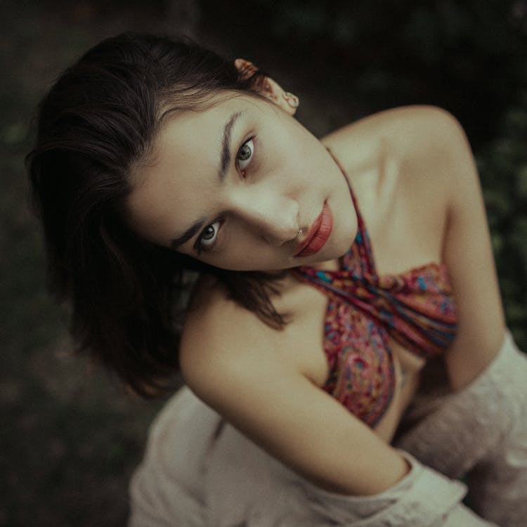 Portrait Of Beautiful Brunette Woman