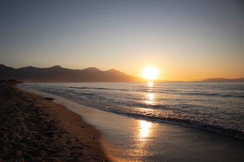 A Sunrise at a Scenic Beach