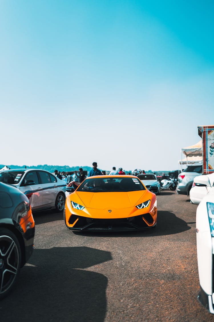 Photo Of Yellow Lamborghini On Road