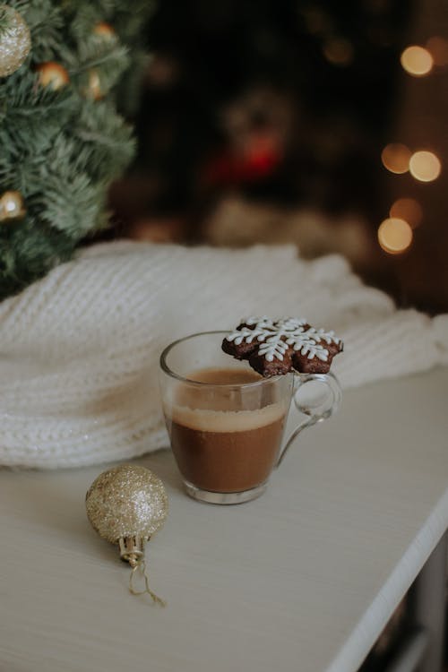 Cookie, Christmas Ball and Coffee