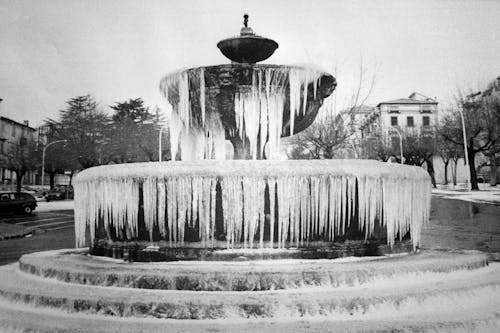 Frozen Water in Fountain