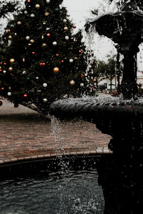 Gratis stockfoto met fontein, h2o, kerstballen