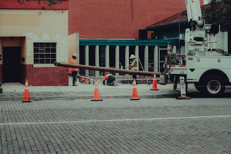 Workers At A Construction Site