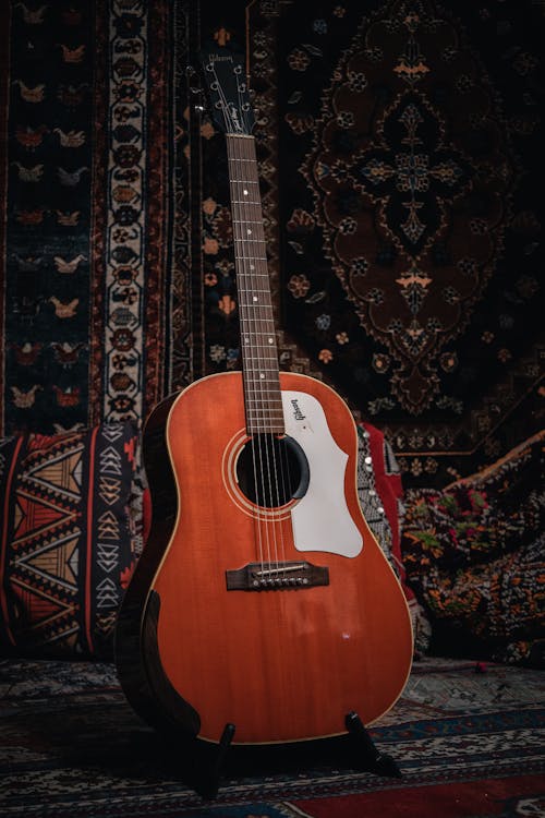 Základová fotografie zdarma na téma akustická kytara, barevný, gobelín