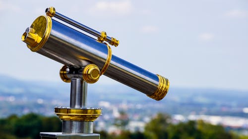 Free Selective Focus Photography of a Telescope Stock Photo