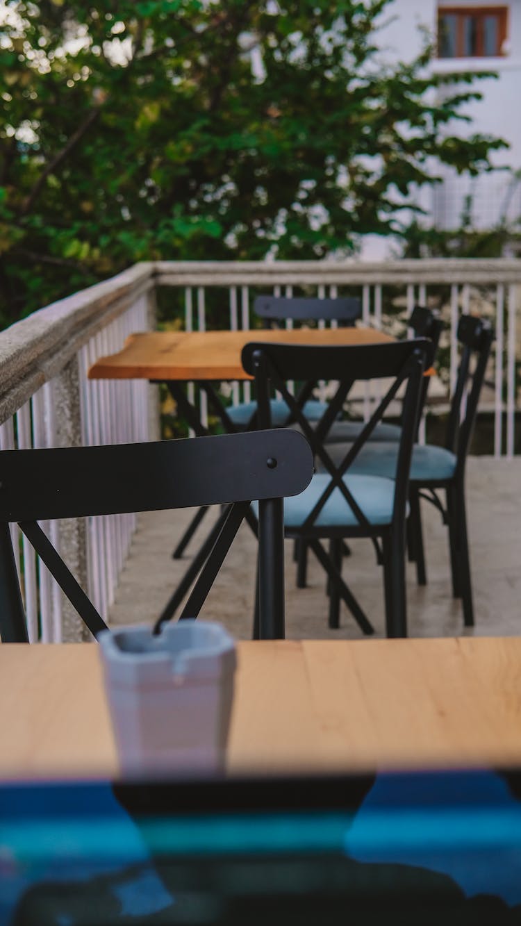 Cafe Tables On Patio