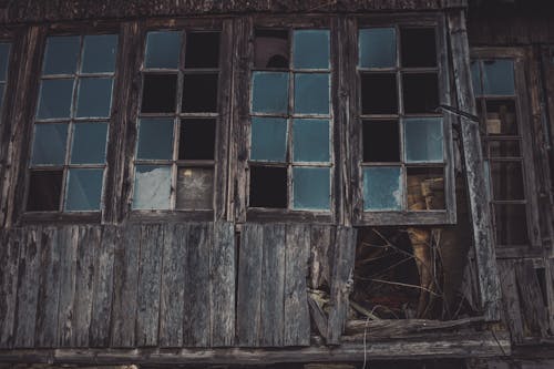 Free Decaying Woods in an Abandoned House Stock Photo