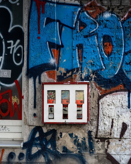 Box and Graffiti on Wall