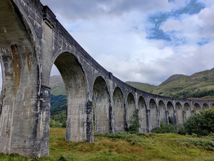 Glenfinnan Viaduct Under The Blue Sky