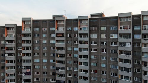 Facade of a Block of Flats in City 