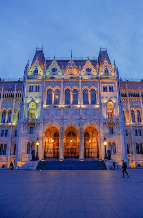 Close-up of the Hungarian Parliament Building