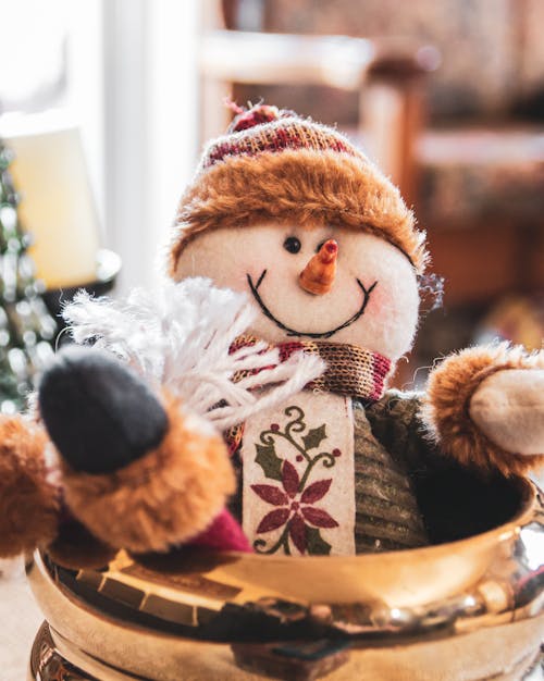 Photos gratuites de bonhomme de neige, chapeau, décoration