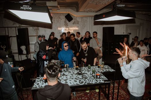 Men Having Fun in a Party