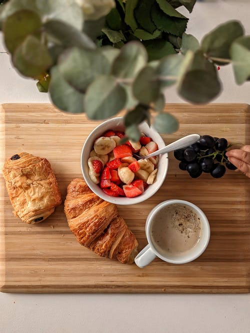 Coffee, Fruit and Croissants