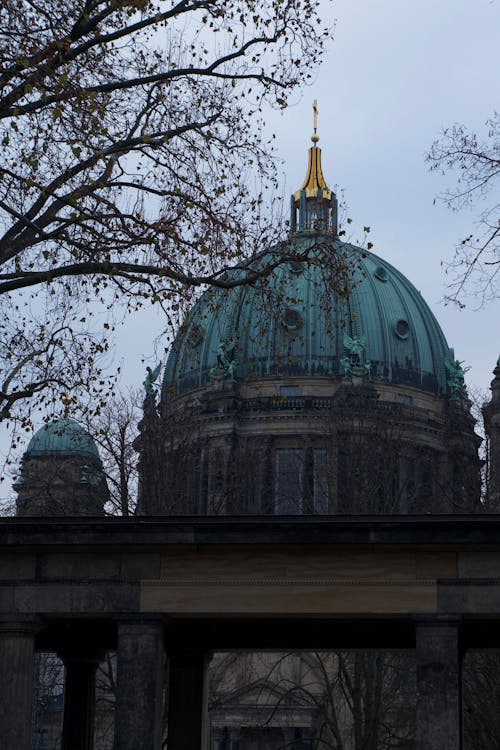 berlin katedrali, dikey atış, kubbe içeren Ücretsiz stok fotoğraf