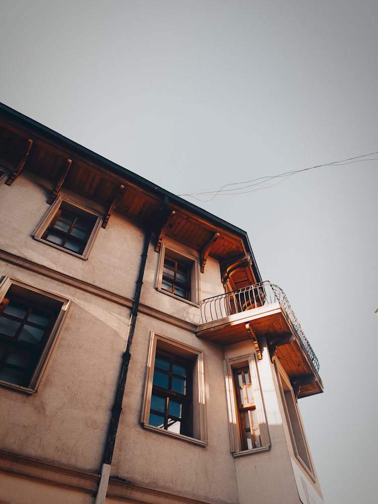 Balcony On The Corner Of A Townhouse