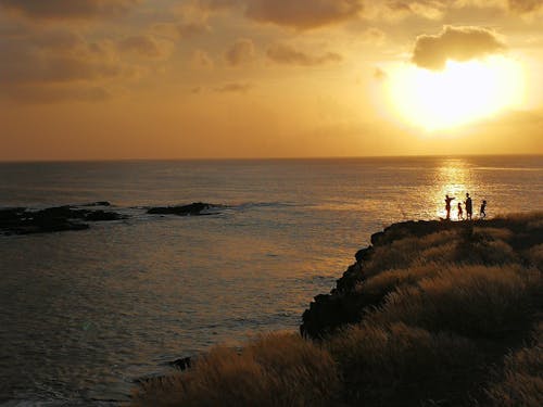 Sunset in Sky over Seashore