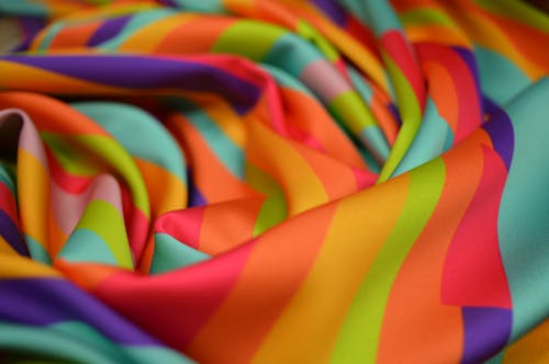 Scrunched Colorful Fabric