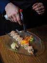 Burning Sushi in Restaurant
