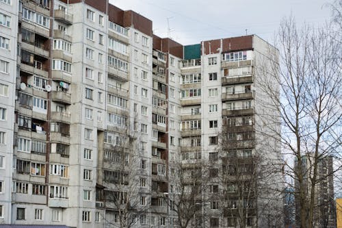 Бесплатное стоковое фото с деревья, жилое здание, жилой район