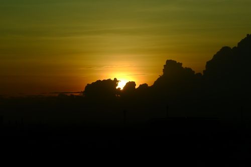 Free Hiding Sun Stock Photo