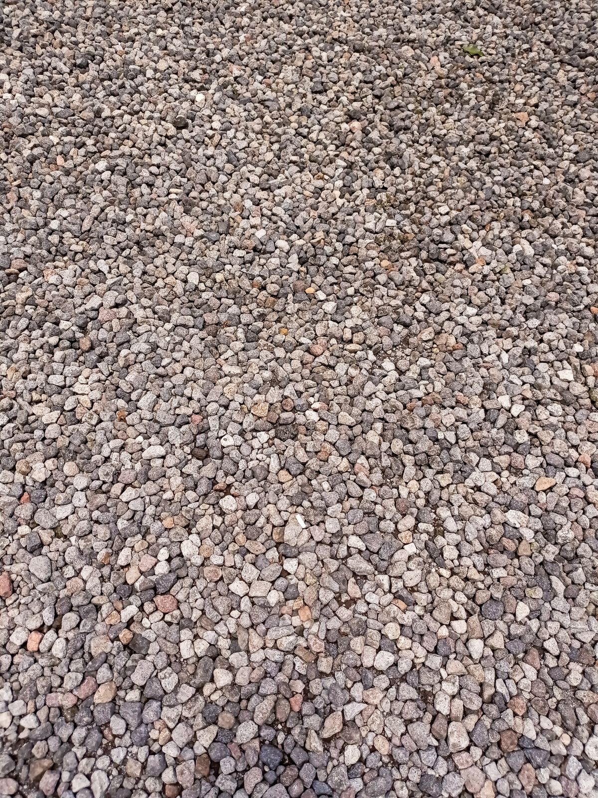 Road construction gravel base